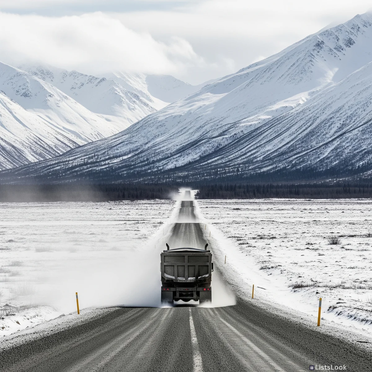 2. James Dalton Highway, Alaska, USA: Ice Road Truckers' Territory
