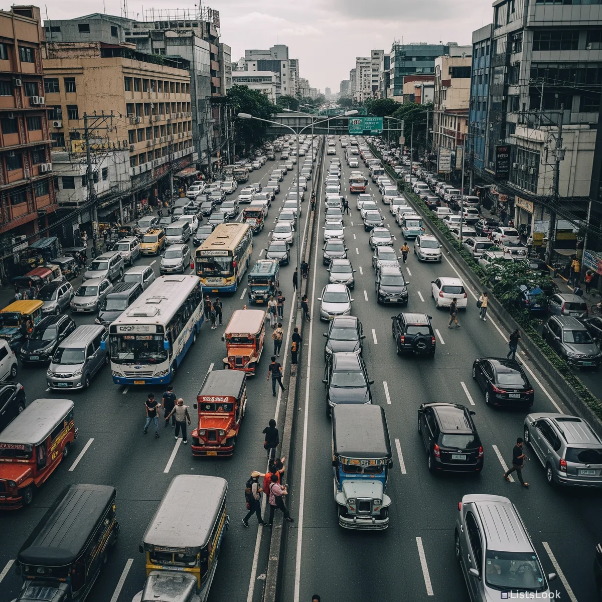 9. Commonwealth Avenue, Philippines: 'Killer Highway' in a Densely Populated Area